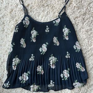 A&F Navy Patterned Camisole - Size S (NWT)
